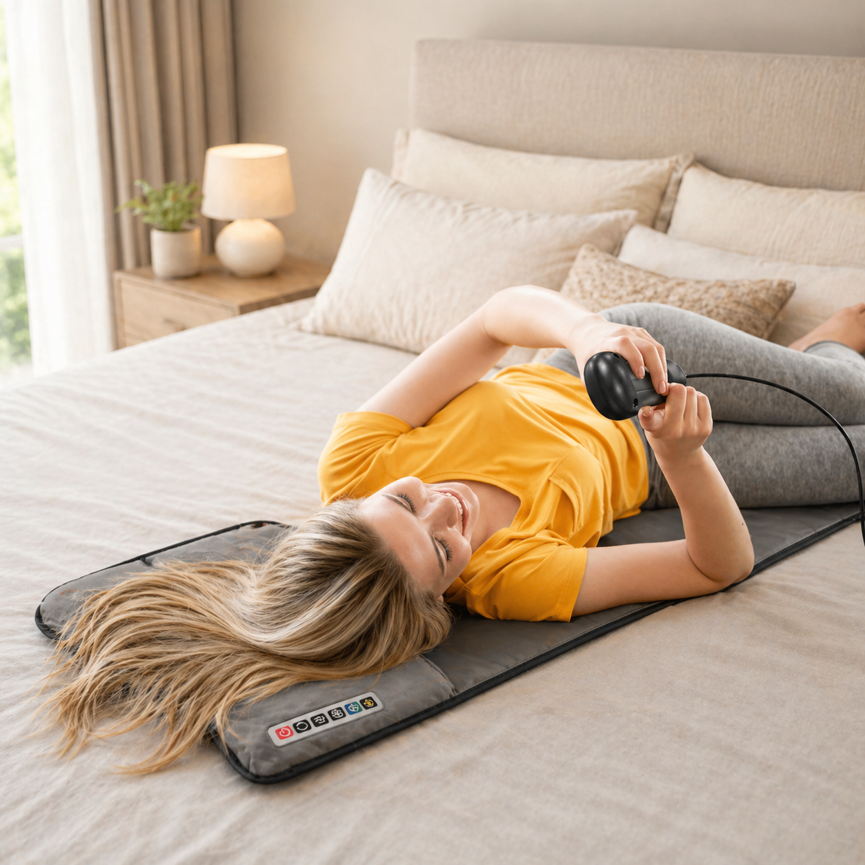 Full Body Massage Mat with Soothing Heat & Vibration | Ultimate Stress Relief for Home Use