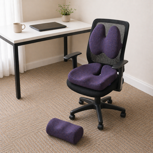 Ultimate Sitting Comfort Bundle | Ergonomic Cushions with Lumbar Support | All-Day Relief for Home & Office