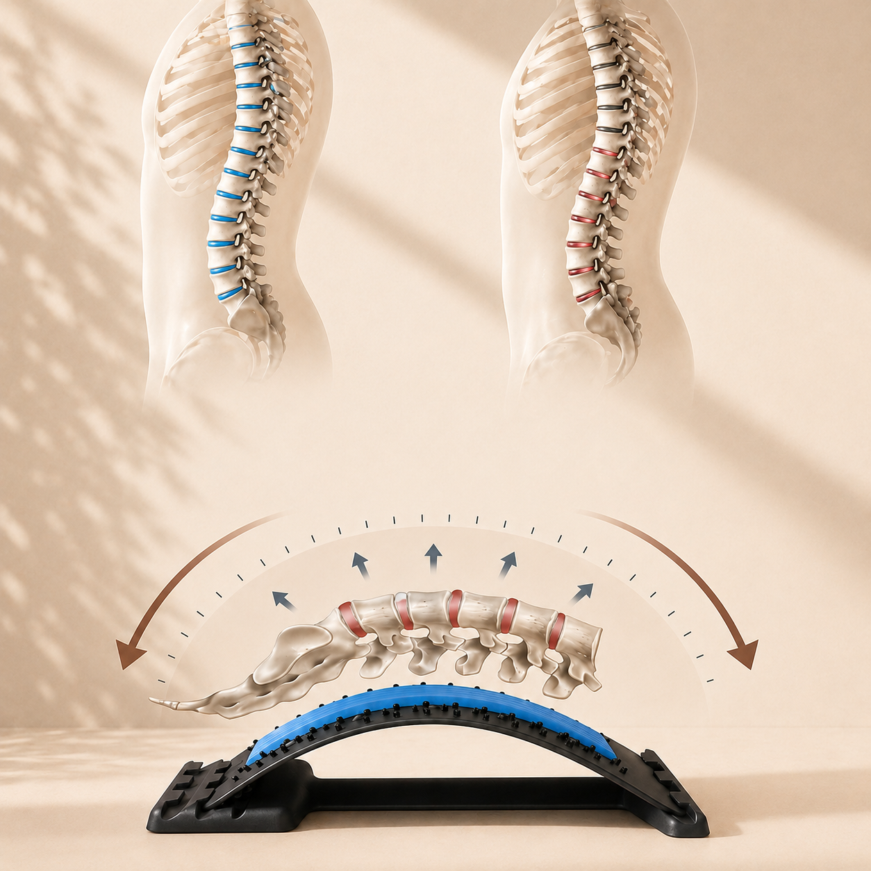 Adjustable Yoga Back Stretcher | Supportive Design for Daily Stretching