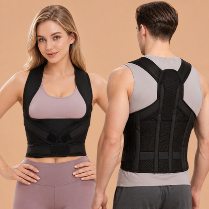 Adjustable Back Support Brace | Ergonomic Design with Breathable Fabric | Pain Relief for Improved Posture