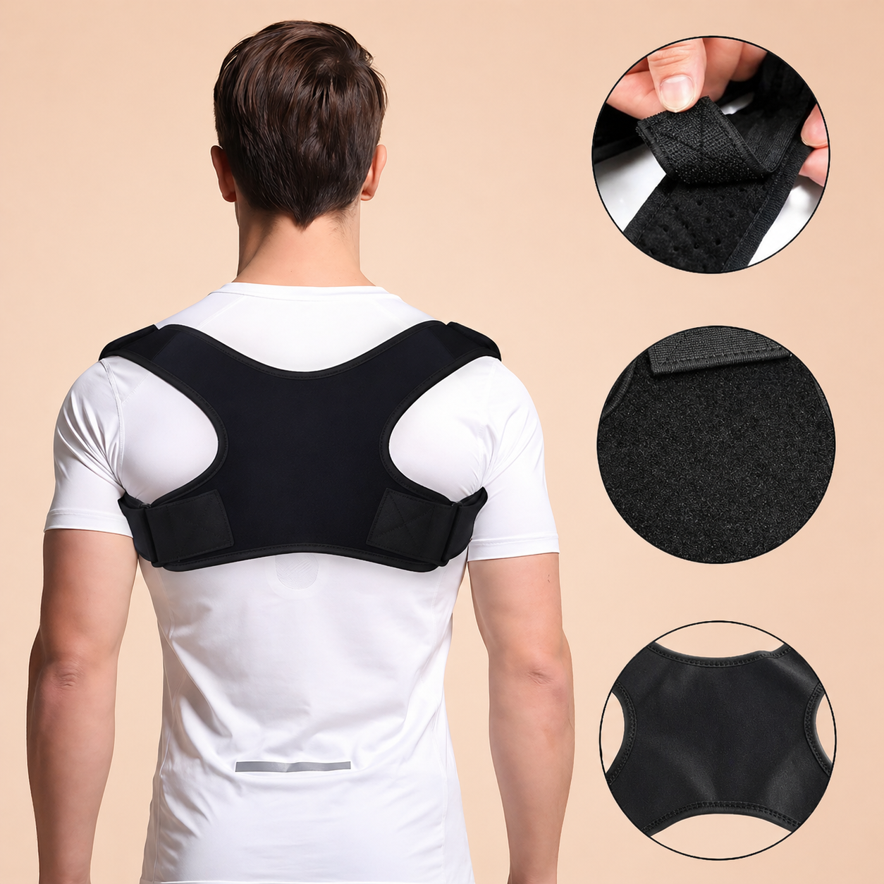 Adjustable Posture Support Brace | Everyday Back Alignment Comfort