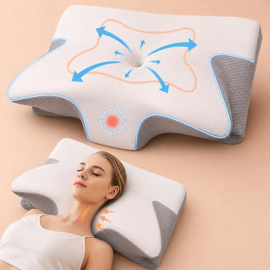 Cervical Neck Support Pillow with Ergonomic Design | Ideal for Pain Relief and Comfort