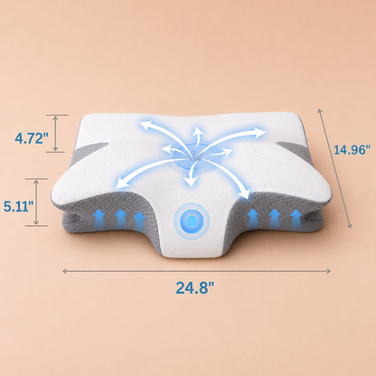 Cervical Neck Support Pillow with Ergonomic Design | Ideal for Pain Relief and Comfort