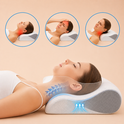 Cervical Neck Support Pillow with Ergonomic Design | Ideal for Pain Relief and Comfort
