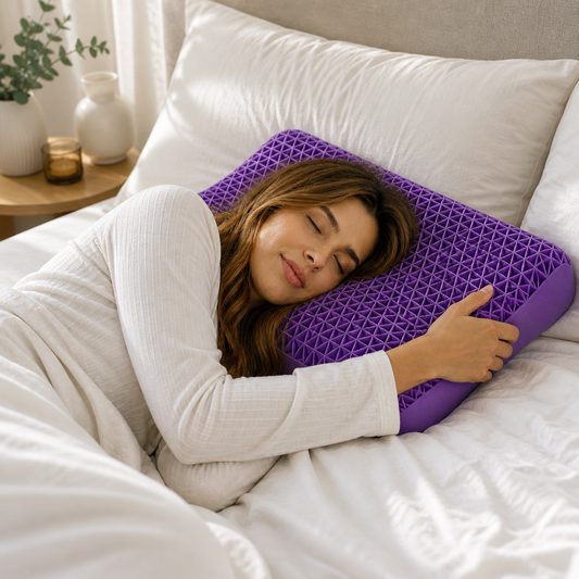 Gel Pillow with Honeycomb Design for Neck Pain Relief
