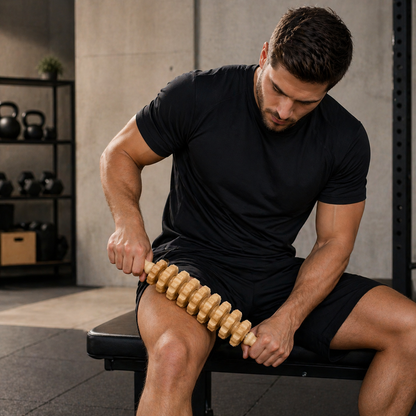 Natural Wood Massage Roller | Ergonomic Design for Everyday Muscle Massage