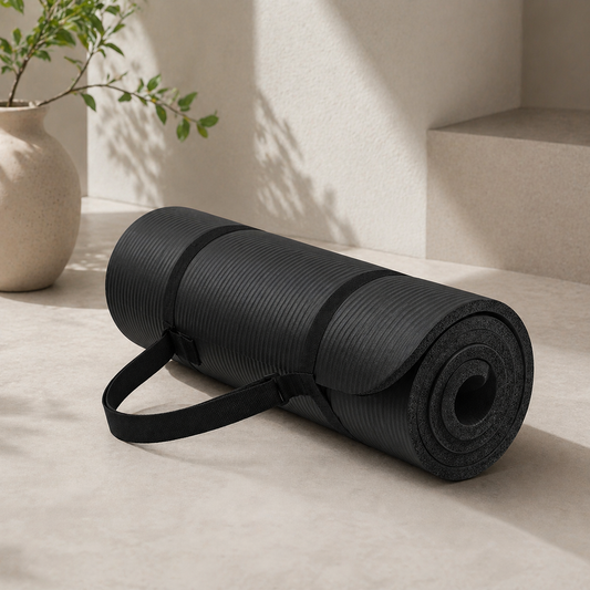 Thick Non-Slip Yoga Mat | Supportive Comfort with Carry Strap